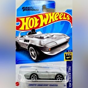 ✅ 🚗 4/$20 🚗 HOT WHEELS 8/10 SCREEN TIME CORVETTE GRAND SPORT ROADSTER #154/250